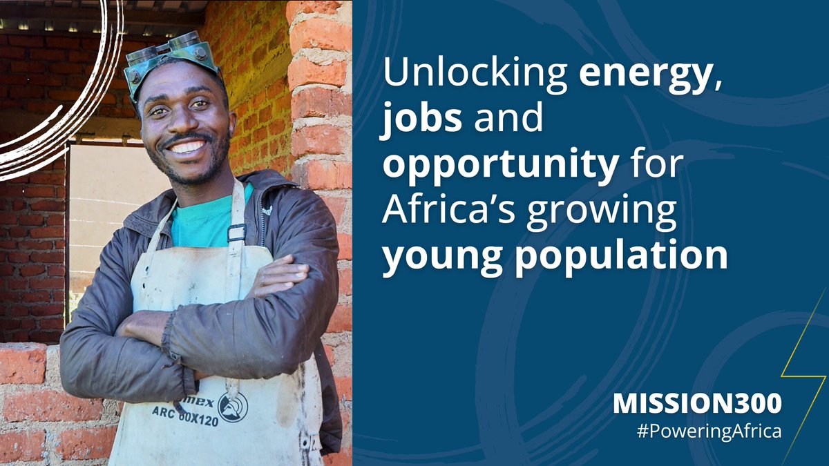 Africa’s youth hold the key to the continent’s future prosperity. But too many are locked out of opportunity without access to reliable power. #Mission300 is changing this: wrld.bg/3gKX50WlKBe #PoweringAfrica