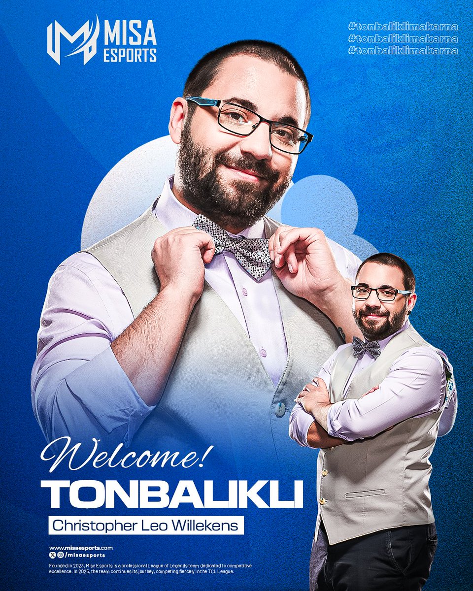 Misa Esports (@misaesports) on Twitter photo Misa Ailesine hoş geldin <a href="/tonbalikli/">chris neşesi</a>!
MISA Esports ailesi olarak, oyun dünyasının sevilen içerik üreticilerinden tonbalıklı’nın aramıza katıldığını duyurmaktan büyük bir heyecan duyuyoruz!
Sıcakkanlı tarzı, eğlenceli yayınları ve TCL'e olan tutkusu ile tanınan tonbalıklı, Misa Ailesine hoş geldin <a href="/tonbalikli/">chris neşesi</a>!
MISA Esports ailesi olarak, oyun dünyasının sevilen içerik üreticilerinden tonbalıklı’nın aramıza katıldığını duyurmaktan büyük bir heyecan duyuyoruz!
Sıcakkanlı tarzı, eğlenceli yayınları ve TCL'e olan tutkusu ile tanınan tonbalıklı,