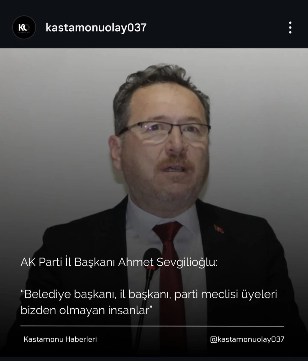 AKP İl Başkanı Ahmet Sevgilioğlu; “Belediye başkanı iş makinalarının üstünde poz veriyor, çimlerin üzerinde ot biçiyor, sempatik halde gösterilmeye çalışılan bir belediye başkanı… İl başkanları, parti meclis üyeleri öyle; bizden olmayan insanlar.“ demiş bizim için. 

Sizden