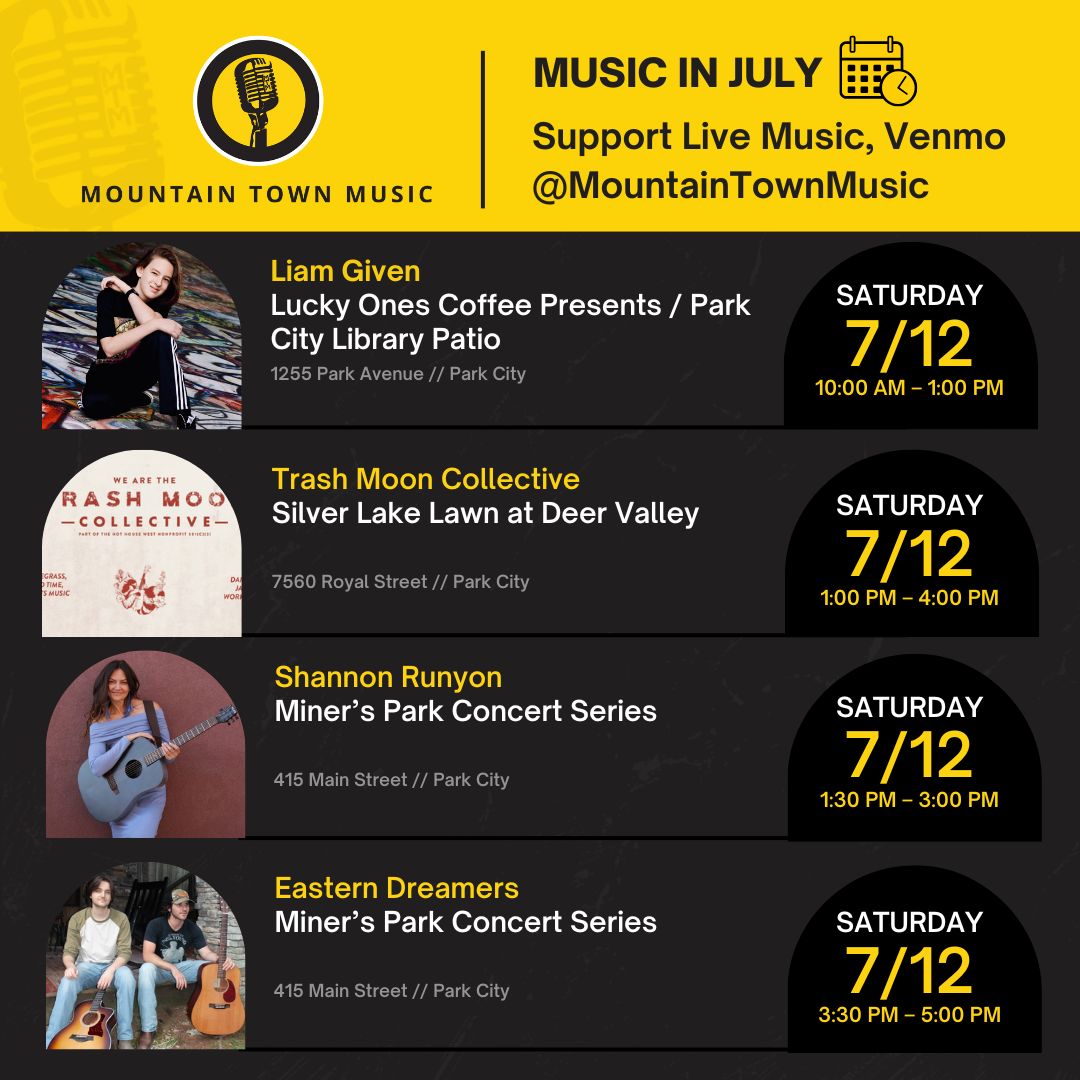 mtntownmusic's tweet image. ☀️ Nothing says summer like a jam-packed music calendar!
Whether you're into bluegrass, funk, rock, or something mellow — we’ve got a show for you. 💃🎷
Mark your calendars, MTM fam!

#ParkCityConcerts #FreeMusic #MountainVibesOnly #UTMusicScene #WeeklyLiveMusic #MTMSummerShows