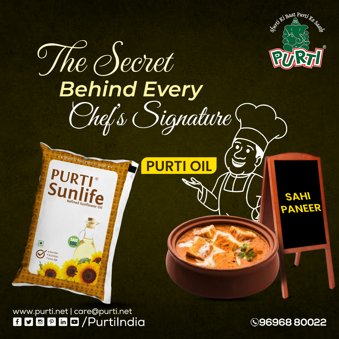 Purti India (@purtiindia) on Twitter photo The Secret Behind Every Chefâs Signature? Itâs none other than ðð®ð«ðð¢ ðð®ð§ð¥ð¢ðð ðð¢ð¥! âš Let your Sahi Paneer be royal, rich, and restaurant-style â all thanks to the trusted touch of ðð®ð«ðð¢ ðð¢ð¥!
#Purti #EdibleOil #CookingOil #PurtiSunlife #PurtiIndia The Secret Behind Every Chefâs Signature? Itâs none other than ðð®ð«ðð¢ ðð®ð§ð¥ð¢ðð ðð¢ð¥! âš Let your Sahi Paneer be royal, rich, and restaurant-style â all thanks to the trusted touch of ðð®ð«ðð¢ ðð¢ð¥!
#Purti #EdibleOil #CookingOil #PurtiSunlife #PurtiIndia