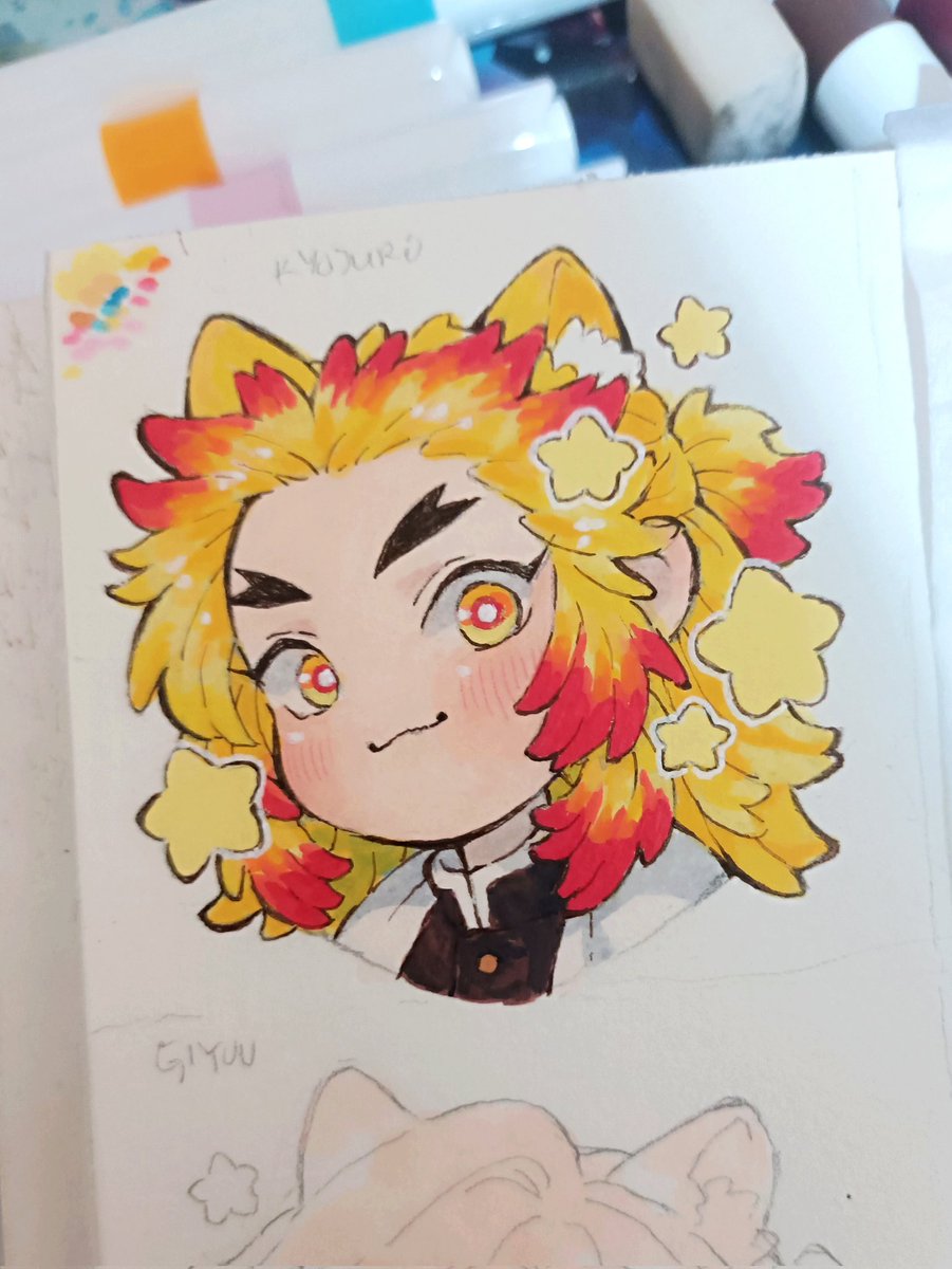 trying out new acrylic marker (hybrid with gouache)