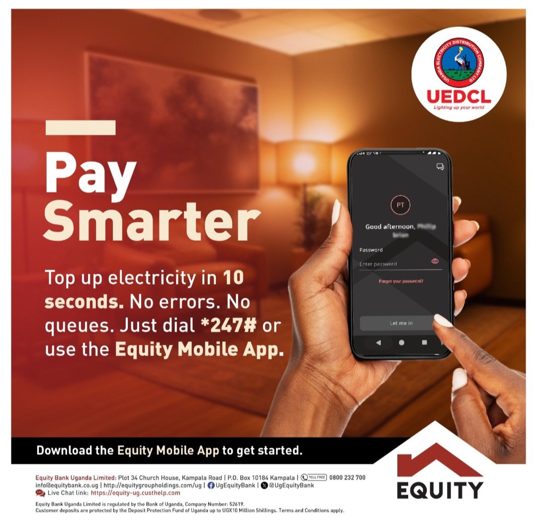 Simply dial *247# or use the Equity Mobile App to make payment 

Fast and secure

#EquityBankUganda
