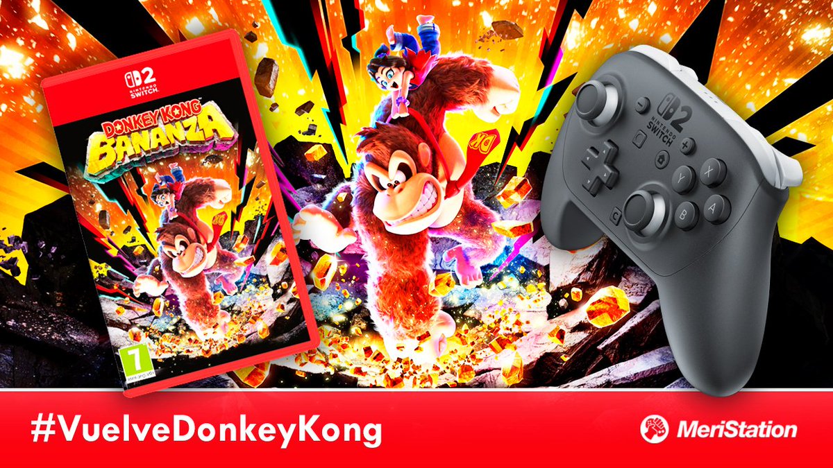 🦍 ¡Nuevo concurso! 🦍

🎁 Regalamos una copia de Donkey Kong Bananza y un mando pro para Nintendo Switch 2

🔄 RT y follow
🗣️ Comenta con el hashtag #VuelveDonkeyKong, ¿qué es lo que más esperas del juego y por qué?