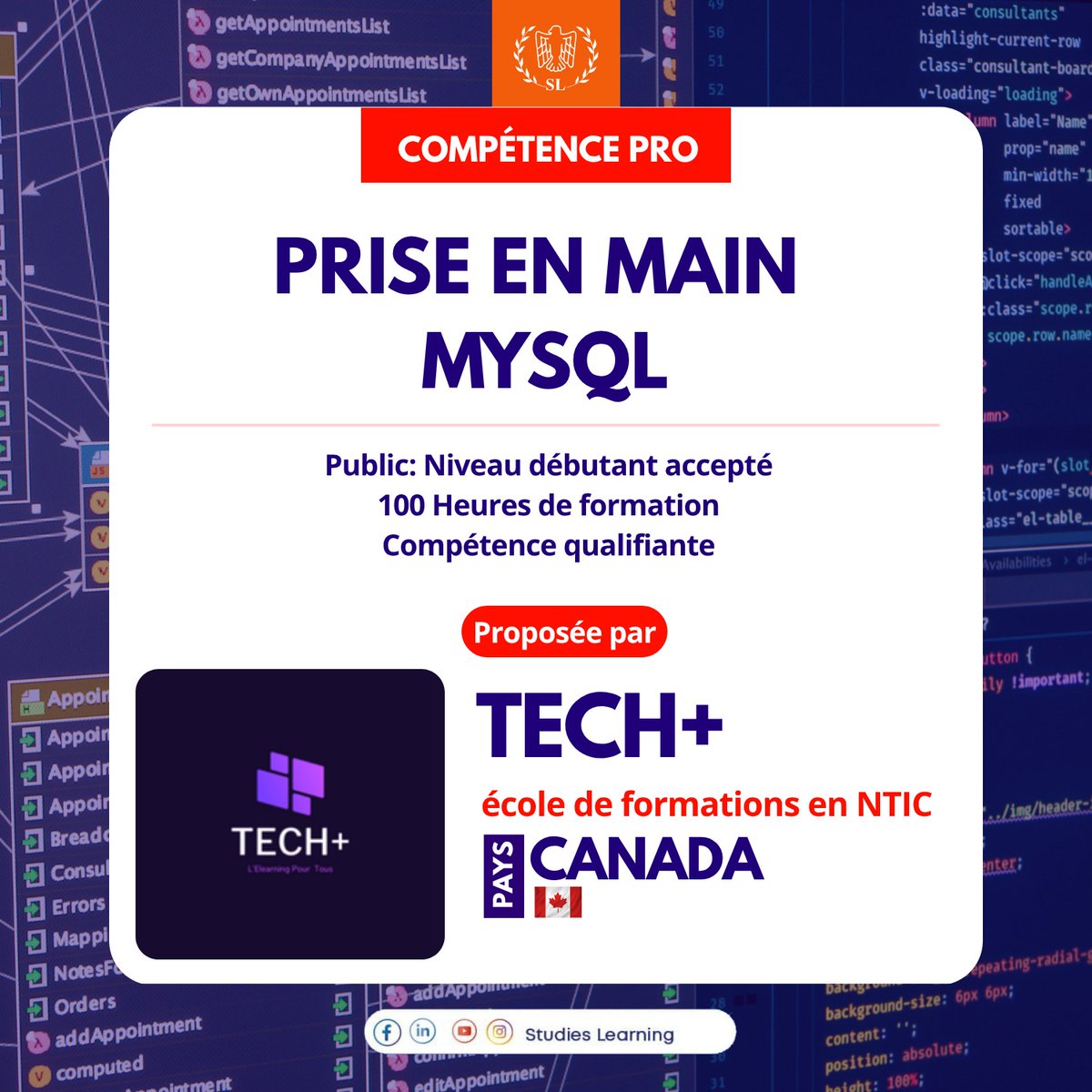 Studieslearn_In's tweet image. MySQL c’est trop compliqué pour moi…&quot;
❌ FAUX. C’est juste que personne ne te l’a bien expliqué.

🚀 TECH+ te propose une formation PRISE EN MAIN MYSQL
studieslearning.com/produit/dropsh…

#MySQL #DataSkills #FormationTech #Développement #SQL #studieslearning
