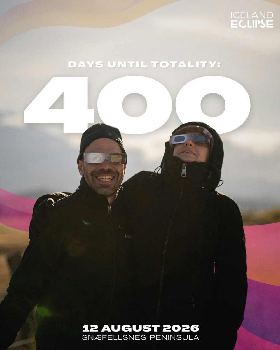 IcelandEclipse's tweet image. 400 days until totality. 
1954 ←→ 2026 ←→ 2196
Your once-in-a-lifetime moment.
August 12, Iceland.
Sign up → eclipse.is
Photo credits: @themklibrary
