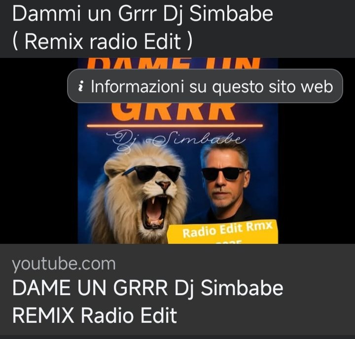 Dammi un Grrr Dj Simbabe ( Remix radio Edit )
Ascoltatela su YouTube 

youtu.be/n_fj4v-Cc1Q?si…