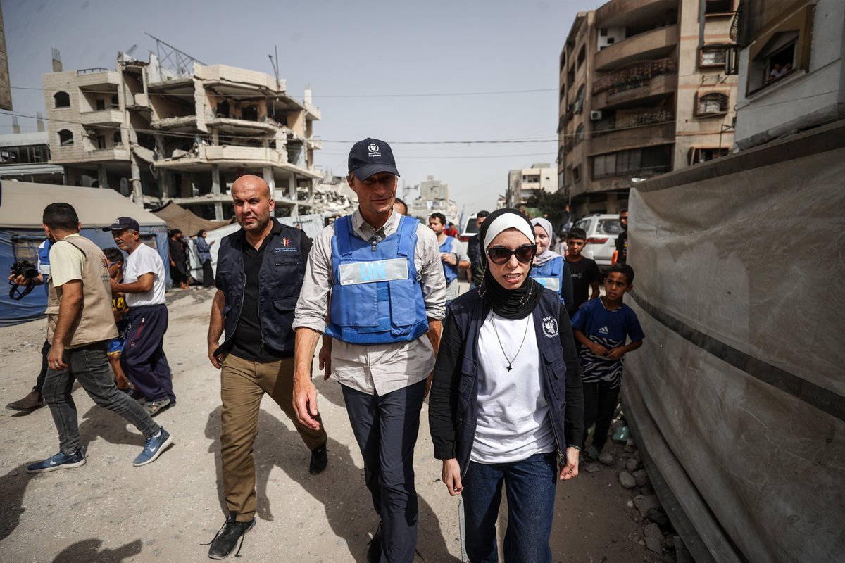 Our Gaza teams are making every effort to deliver. They're often caught in crossfire, escorting food convoys through combat zones. We’re running out of fuel, spare parts, basic comms equipment. Our national staff live in the crisis, facing the same dangers &amp; hunger as all Gazans.