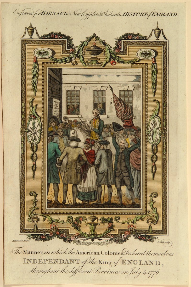 AmRevInstitute's tweet image. Though the Declaration of Independence was adopted on July 4, the public reading #OTD in Philadelphia in 1776 was first time the public heard independence from Britain was formally declared. Public readings transformed a political act inside Congress into a shared civic moment.