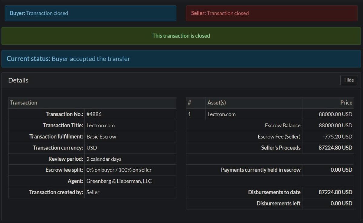 trinh_minh_hieu's tweet image. Lectron.com sold to ev-lectron.com for 88,000usd by friends vietyork