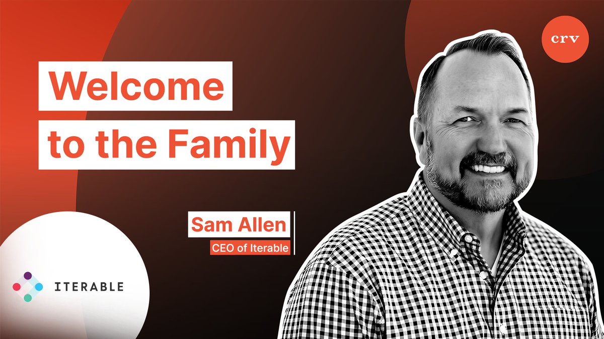 CRV's tweet image. After 11 amazing years at Salesforce, NYSE CRM’s EVP and chief pipeline officer Sam Allen is joining $2 billion AI startup @Iterable as the company’s new CEO. Congrats Sam! We’re excited to work with you.
businesswire.com/news/home/2025…