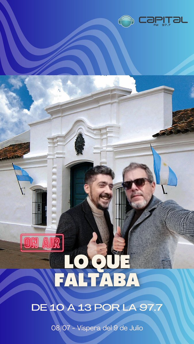 📻 ¡OTRO MARTES HACIENDO HISTORIA! Escucha Lo Que Faltaba de 10 a 13 por FM CAPITAL

<a href="/KimonSalta/">Kimón Demitrópulos</a>

#FMCapital #LoQueFaltaba #Salta