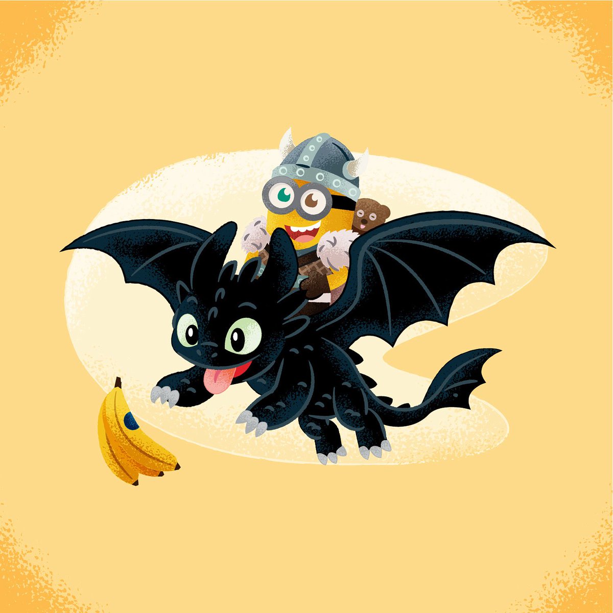 BREAKING: Toothless has officially gone bananas

When you combine a fearless Viking Minion, a Night Fury with snack priorities, and a dangerously distracting bunch of bananas… you get pure chaos in the skies.

No dragons were harmed. Just dignity. And maybe the banana supply.