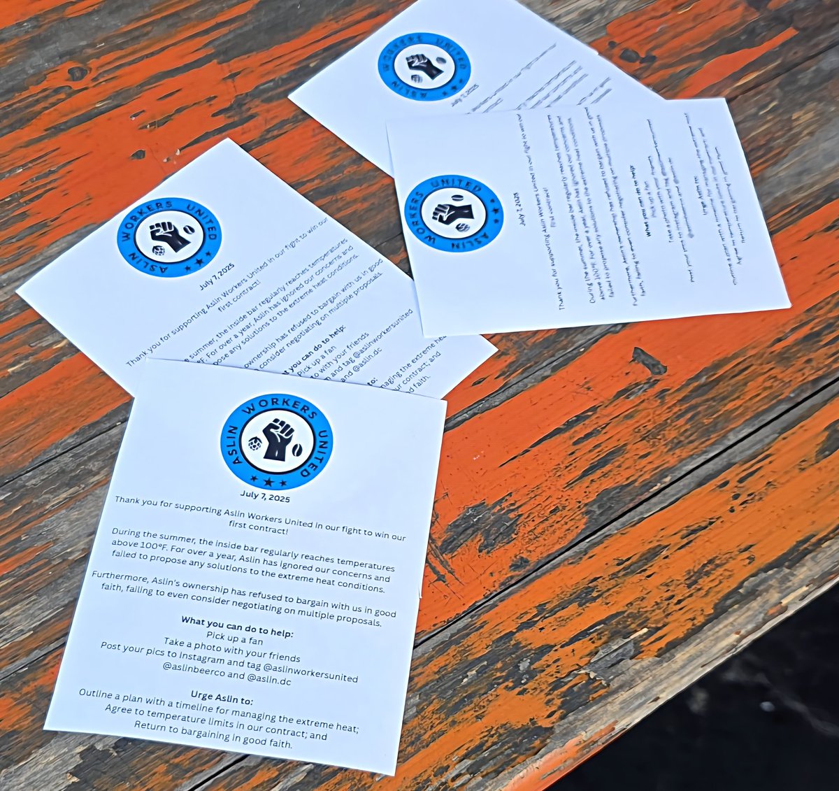 WorkersUnitedMA's tweet image. Thank you to everyone who came out yesterday to Monday Night Union Happy Hour to support the @Aslin_BeerCo workers in DC as they are fighting for a first contract! #aslinworkersunited #unions #unionstrong #unionsforall #1u #wumarjb