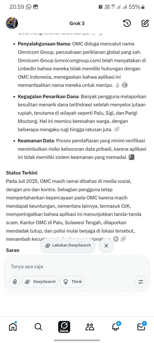 Halo <a href="/kemkomdigi/">Kementerian Komunikasi dan Digital</a> mohon segera blokir apliaksi omc sudah banyak merugikan massyarakat. <a href="/ojkindonesia/">OJK Indonesia</a> juga segera menindak para pembuat apliaksi ini. <a href="/Dior/">Dior</a> <a href="/gucci/">gucci</a> @hermes perusahaan anda dicatuti di sini...!!!