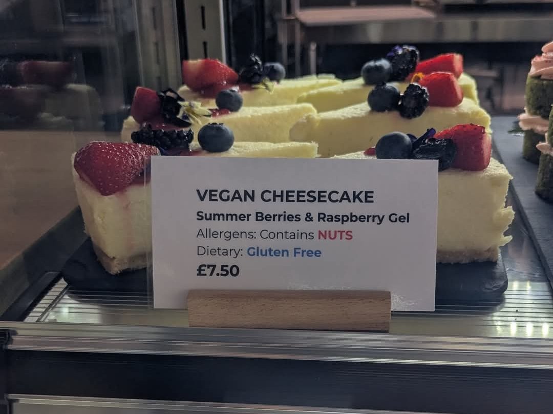 This is taking the pi*s😮 £7.50 for #Vegan cheesecake..No chance #RIPOFF