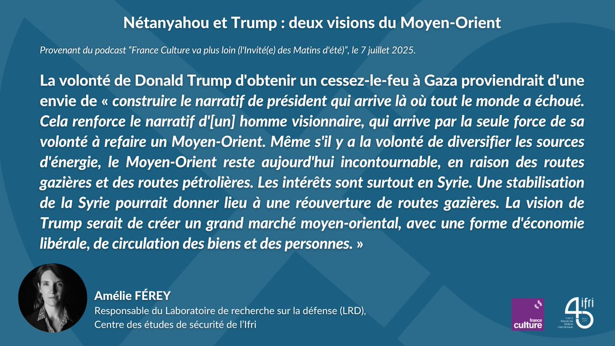 🌍 Moyen-Orient : enjeux, tensions, perspectives → <a href="/AmelieFe/">Amélie Férey - en transition sur @amelieferey.bsky</a> livre son analyse de la situation actuelle sur @FranceCulture.

À écouter 🎧 ⤵️
🔗radiofrance.fr/franceculture/…