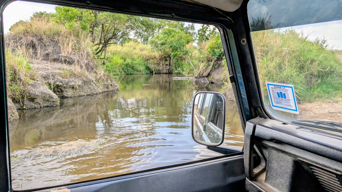 Driving through a croc filled lugga.