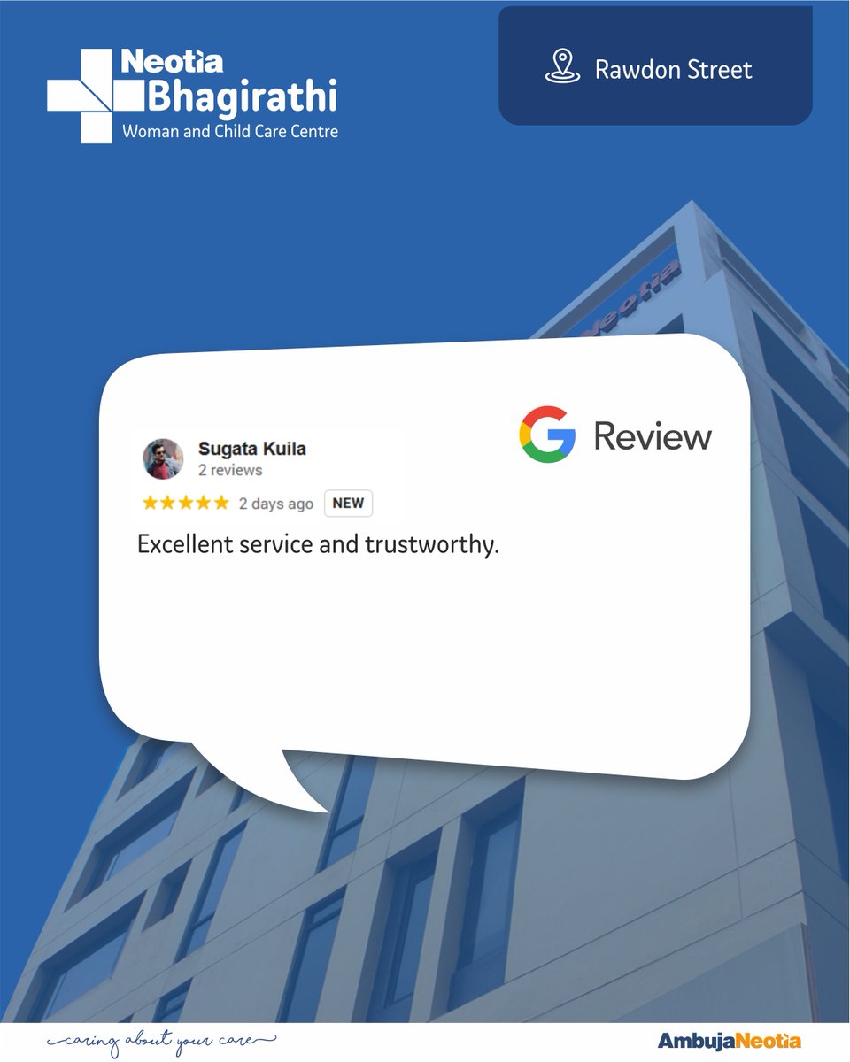 Thank you so much for your #feedback! We value your #opinion and thank you for choosing us as your #healthcare partner. Stay Healthy. Stay Safe. #testimonials #reviews #google #facebook #experience #health #healthy #caringaboutyourcare #ambujaneotia