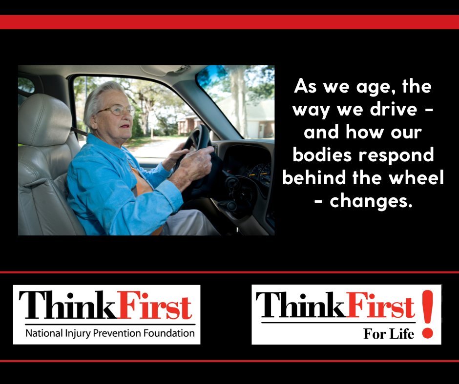 As we age, driving safely means adapting—not stopping. 🚗💡

The ThinkFirst For Life program offers tips to reduce crash risk &amp; preserve independence.
Stay safe. Stay informed. 👉 thinkfirst.org

#SafeDriving #ThinkFirstForLife #OlderDrivers #DriveSmart