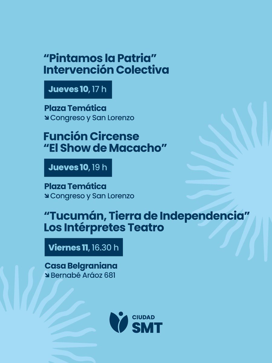 🇦🇷 Mes de la Independencia 🇦🇷

👉 Del 8 al 13 de julio, viví una semana llena de actividades para toda la familia en distintos puntos de la ciudad.
