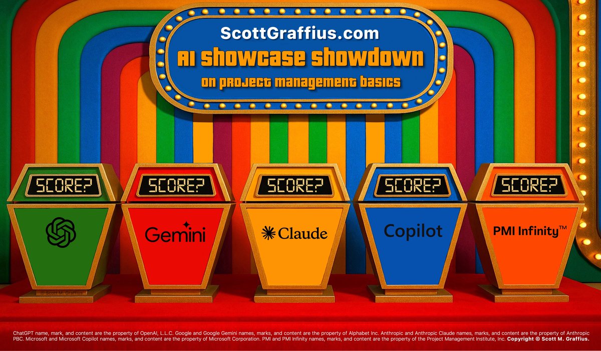 AgileScrumGuide's tweet image. What happens when you throw the same question on the fundamental project management topic of teamwork at five different AIs? Find out in “AI Showcase Showdown” by Agile leader Scott M. Graffius

scottgraffius.com/blog/files/ai-…

#AI #AgileProjectManagement