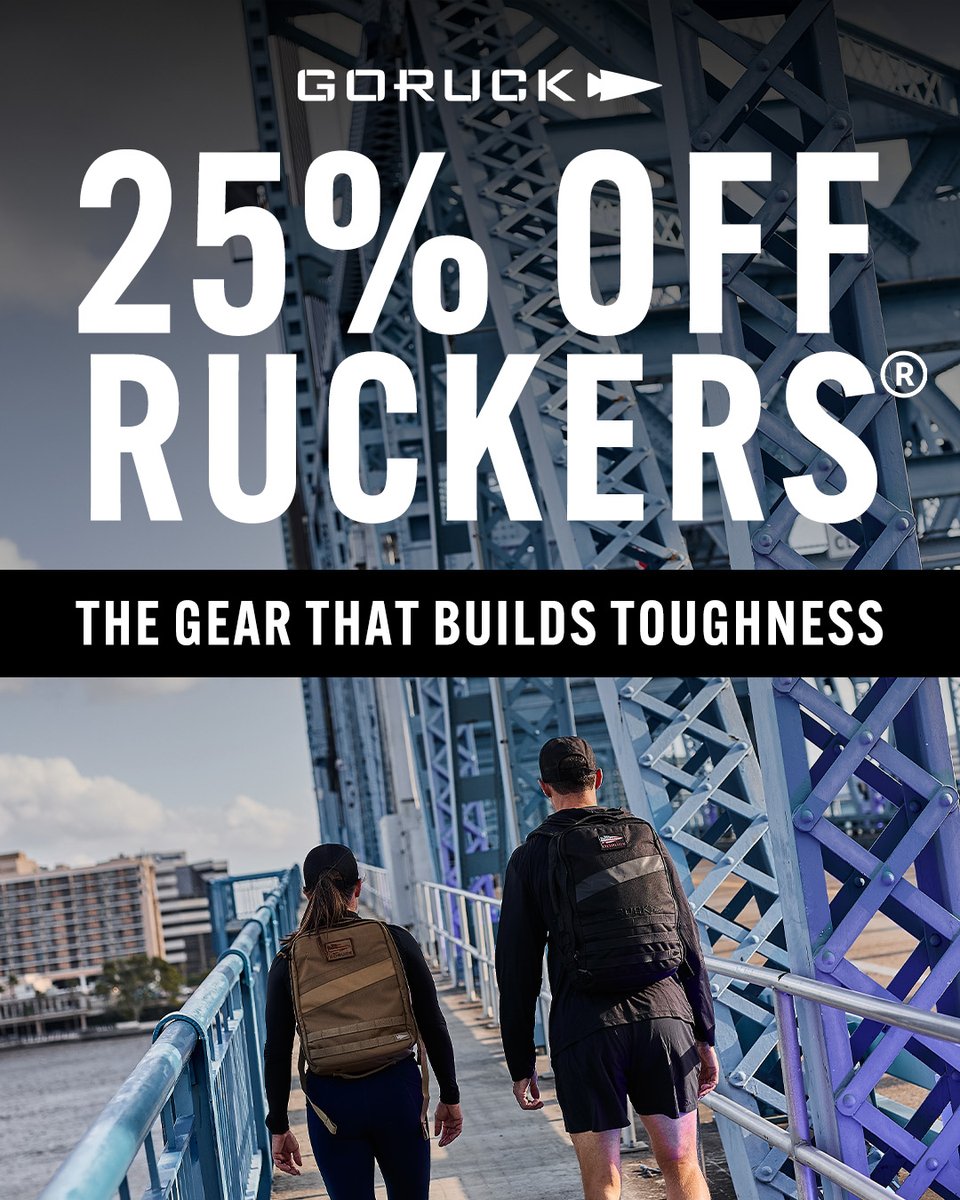The Rucker 4.0 has:
✔️ Lumbar padding
✔️ Reinforced frame
✔️ Padded Straps
✔️ No excuses
Select colors 25% off for Christmas in July. Grab it, load it, get after it.

goruck.com/collections/xm…