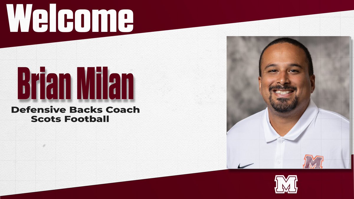 Maryville College Athletics (@mcscots) on Twitter photo Brian Milan Named Defensive Backs Coach for <a href="/MCScotsFootball/">Maryville College Football</a>
Story: tinyurl.com/mr2kenr8
#GoScots | <a href="/SAA_Sports/">SAA Sports</a> Brian Milan Named Defensive Backs Coach for <a href="/MCScotsFootball/">Maryville College Football</a>
Story: tinyurl.com/mr2kenr8
#GoScots | <a href="/SAA_Sports/">SAA Sports</a>