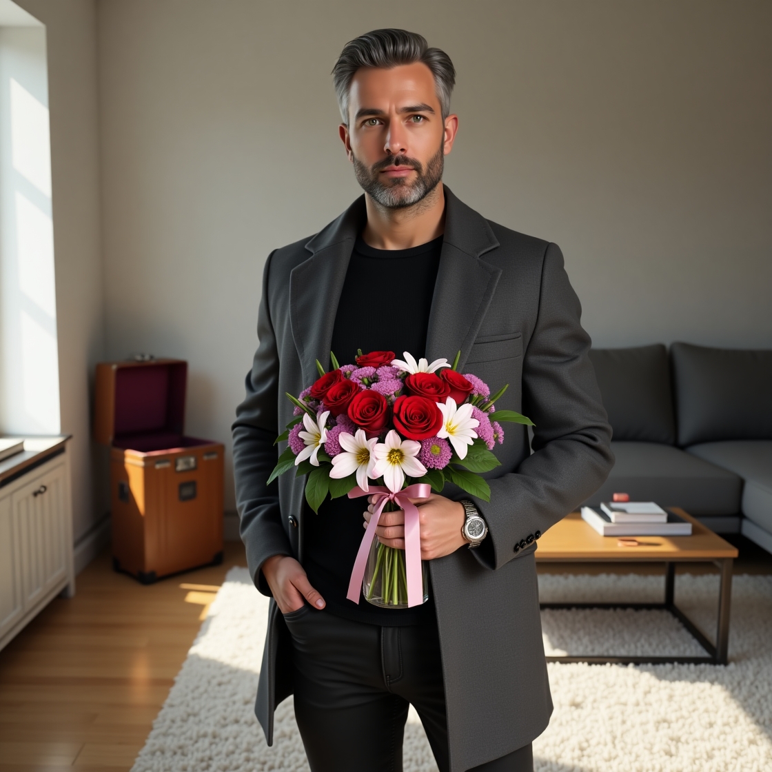 Asked AI what my cat would look like as a human ) cute! makes sense bc he's a big cat