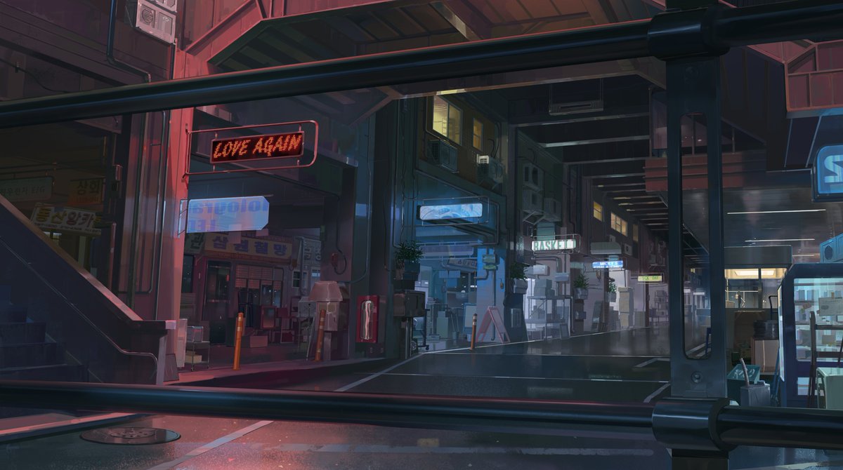 Background Color Key for the Lost in Starlight_이 별에 필요한
courtesy of Netflix
Line design_Climax studio

아케이드 보행로
리드 컨셉아티스트 신현호님의 도움을 받았습니다.
