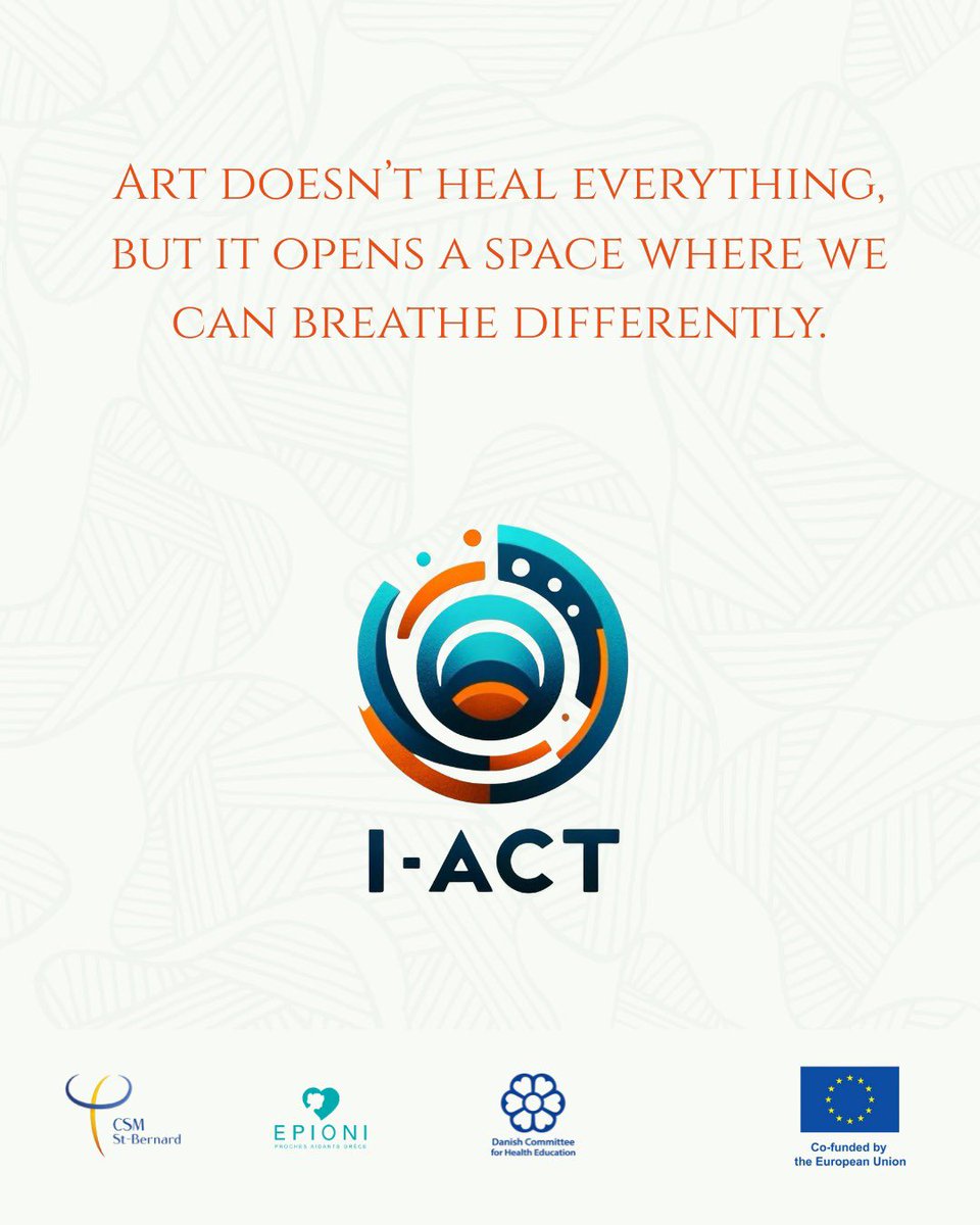 🎨💙 16 months of European collaboration around art and mental health!

#EPIONI proudly took part in the Erasmus+ project <a href="/I_ACT_/">I-ACT</a> , alongside partners from Belgium 🇧🇪 and Denmark 🇩🇰, to develop innovative approaches to art therapy.

🖌️ Together, we:
✨ organized international