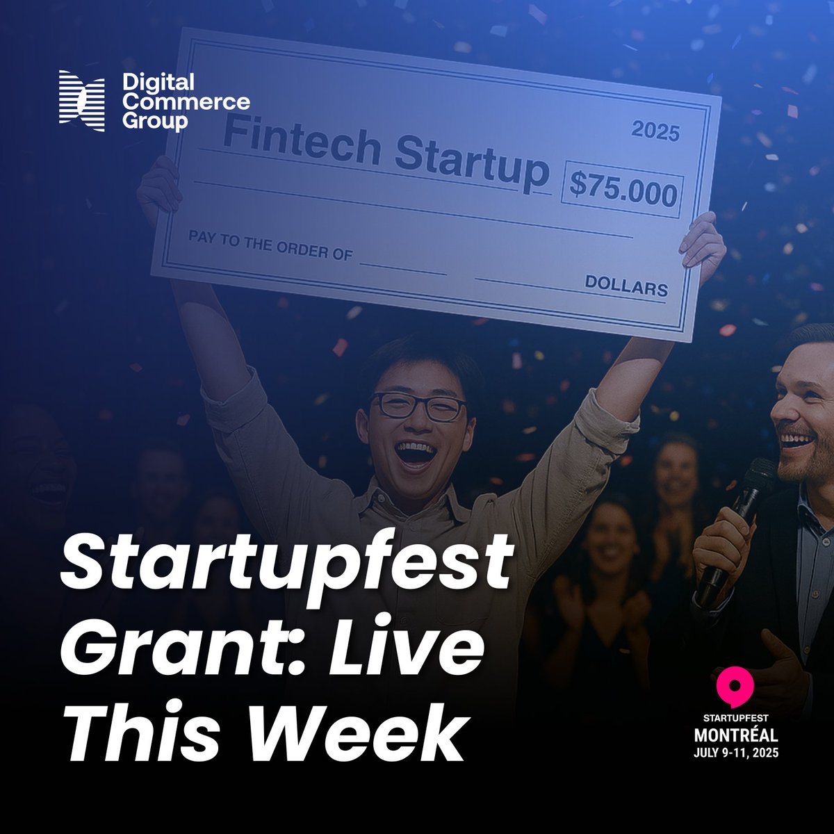 🎤 The stage is set. This week at @Startupfest in Montréal, top early-stage fintechs will pitch LIVE for the DCGroup x <a href="/Apaylo/">Apaylo</a> Startup Fest Grant!
Stay tuned for highlights and the big reveal from the pitch stage.
#StartupFest #Fintech #CanadianStartups #DCGroup #Apaylo