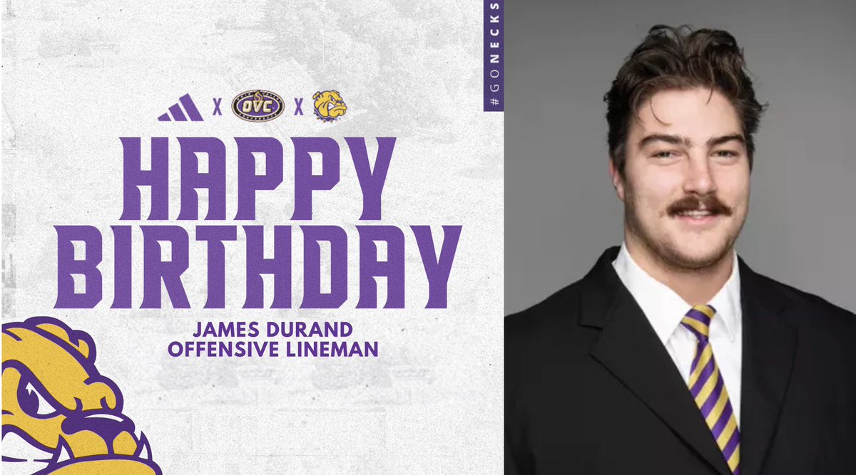 WIU Football would like to wish James Durand a Happy Birthday!  

#GoNecks | #OneGoal | #ECI