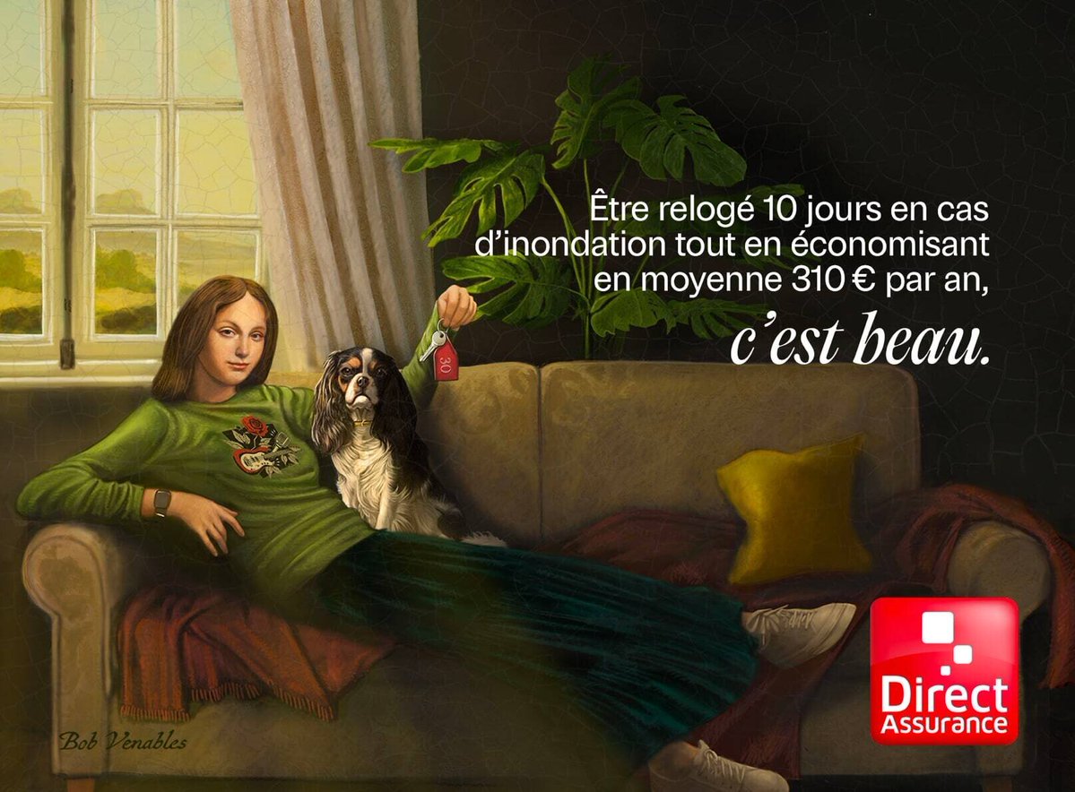 _illustrationX's tweet image. Bob Venables reimagines Rococo and Baroque paintings for a striking insurance campaign.
Read the story: ow.ly/Q5EE50Wlble
#WEAREILLUSTRATIONX #advertising #painting #vintage #pose #figure #BobVenables