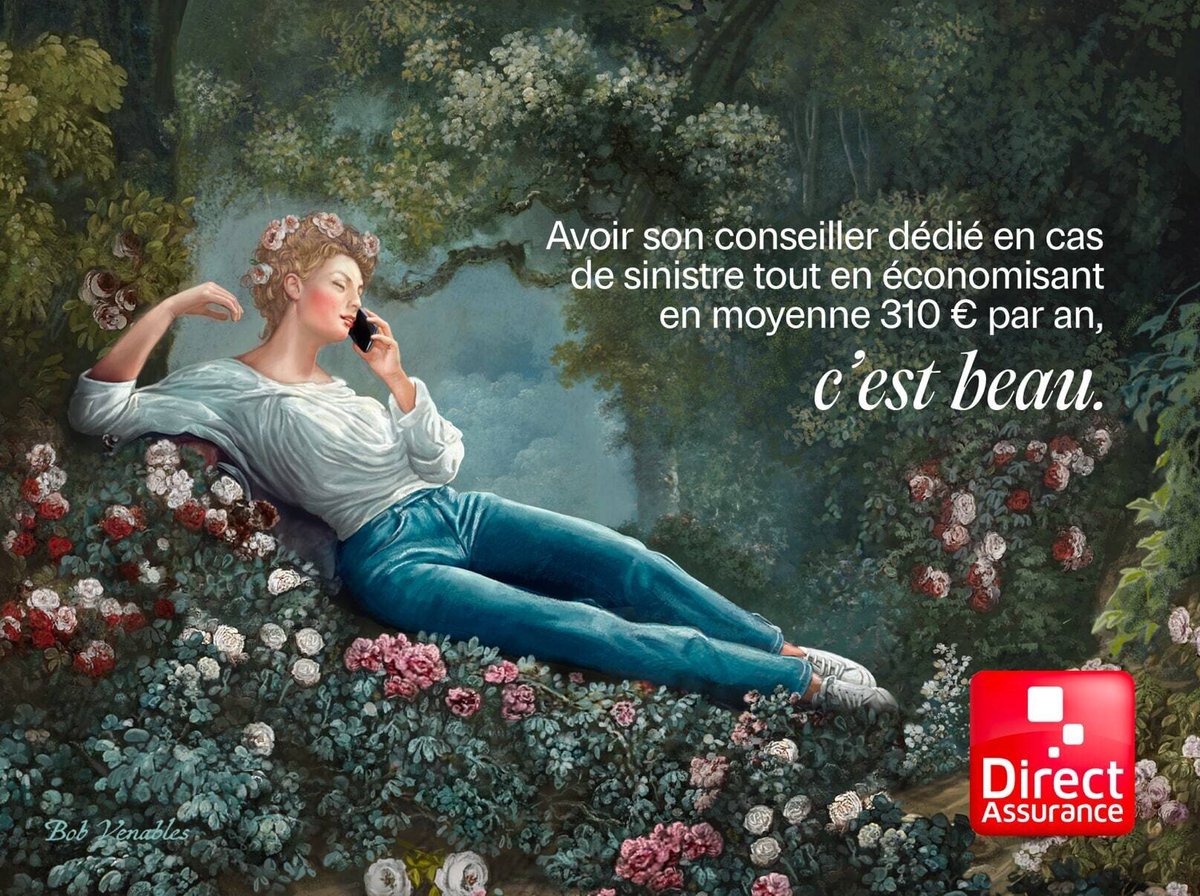 _illustrationX's tweet image. Bob Venables reimagines Rococo and Baroque paintings for a striking insurance campaign.
Read the story: ow.ly/Q5EE50Wlble
#WEAREILLUSTRATIONX #advertising #painting #vintage #pose #figure #BobVenables