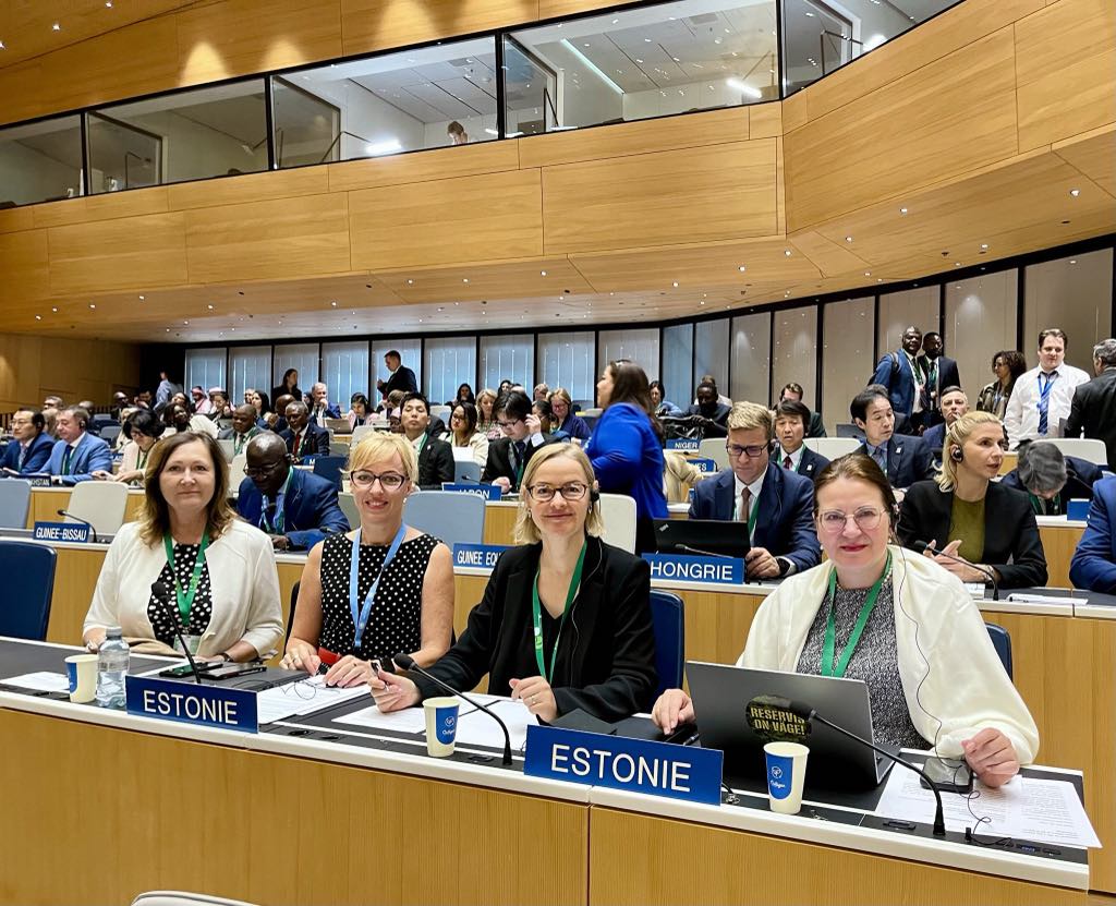Patendiamet's tweet photo. Eesti delegatsioon  Maailma Intellektuaalomandi Organisatsiooni liikmesriikide 66. assambleel. #WIPO https://t.co/O3fUMa2pfZ