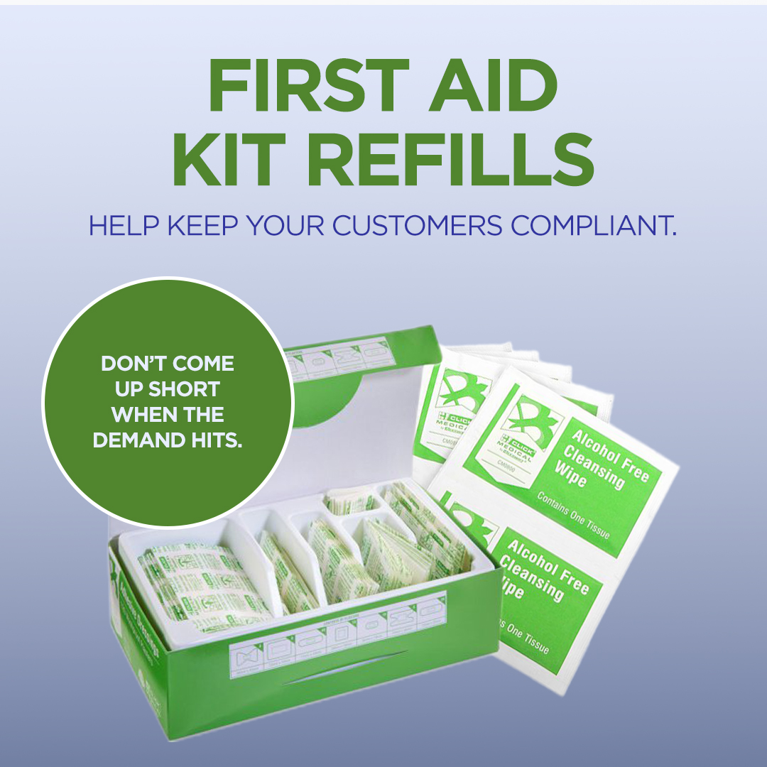 Did you know we stock first aid kit refills?

Help your customers stay prepared and compliant - perfect for topping up or replacing expired supplies.

Shop online today: ctswholesale.co.uk/search?query=f…

#FirstAidKits #Refills