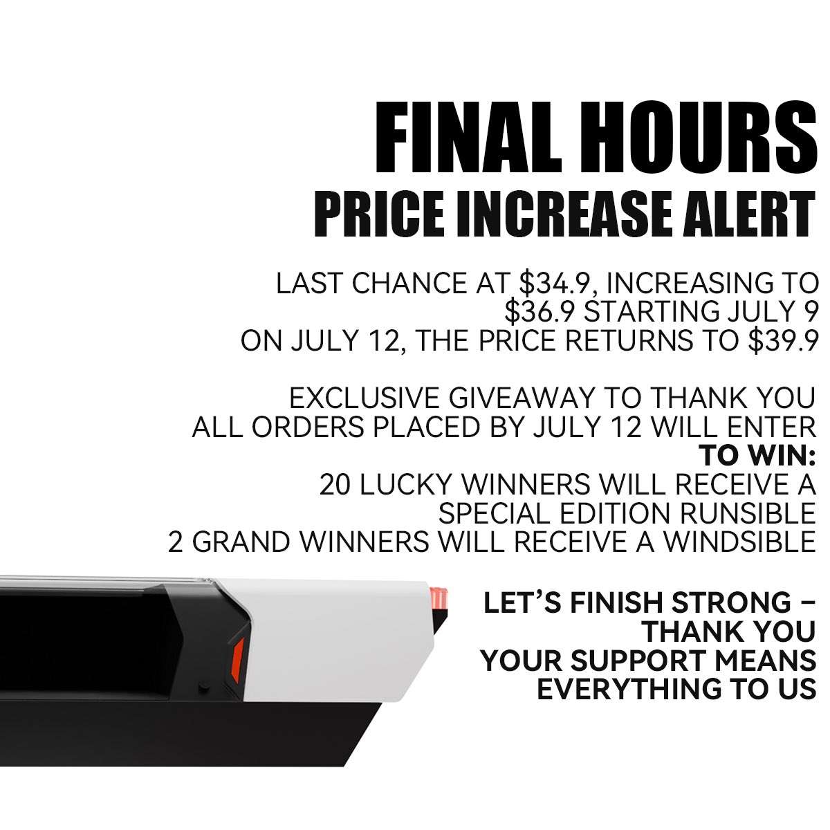 Fun_Tech_Lab's tweet image. Final Hours – Price Increase Alert  
Last chance at $34.9, increasing to $36.9 starting July 9 
On July 12, the price returns to $39.9

Exclusive Giveaway to Thank You  

#funtechlab #windsible #runsible #hotwheelspics #64scale #tomica #matchbox #minigt