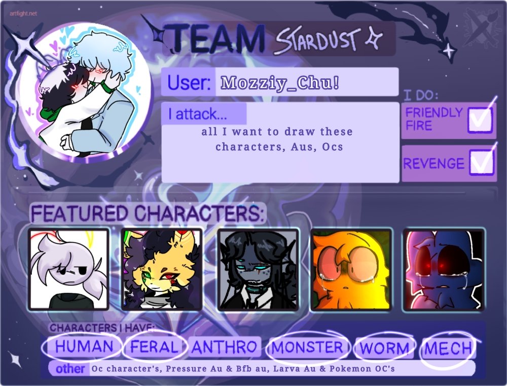 mossy_chu's tweet photo. TEAM: STARDUST! :D
art fight 2025!!!
#sebastiansolace #robloxpressure #oc #bfbau #larvayellow #artfight2025 https://t.co/socRS6LMPg