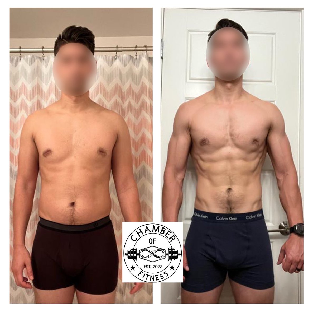 ChamberofFit's tweet image. Another 🔥 client result
In 5 months Jeff, a busy father of 2:
-dropped 25lbs of fat
-added muscle
-got in the best shape of his life
Without a boring meal plan, excessive time in the gym, or endless cardio
This is what’s possible when you execute relentlessly on a plan…