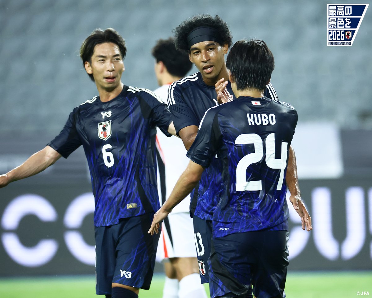 🔹𝗦𝗔𝗠𝗨𝗥𝗔𝗜 𝗕𝗟𝗨𝗘🔹 代表デビュー戦の #ジャーメイン良 の4