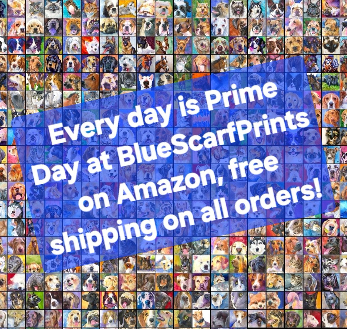 BlueScarfPrints's tweet image. #PrimeDay is everyday!  Free shipping on all @amazon orders from Blue Scarf Prints get your pet portrait prints today!
#ronkrajewski #wallartdecor #animalprint #walldecor #petart #dogart #catart #horseart #amazon
amazon.com/s?me=A2U0AGYU2…