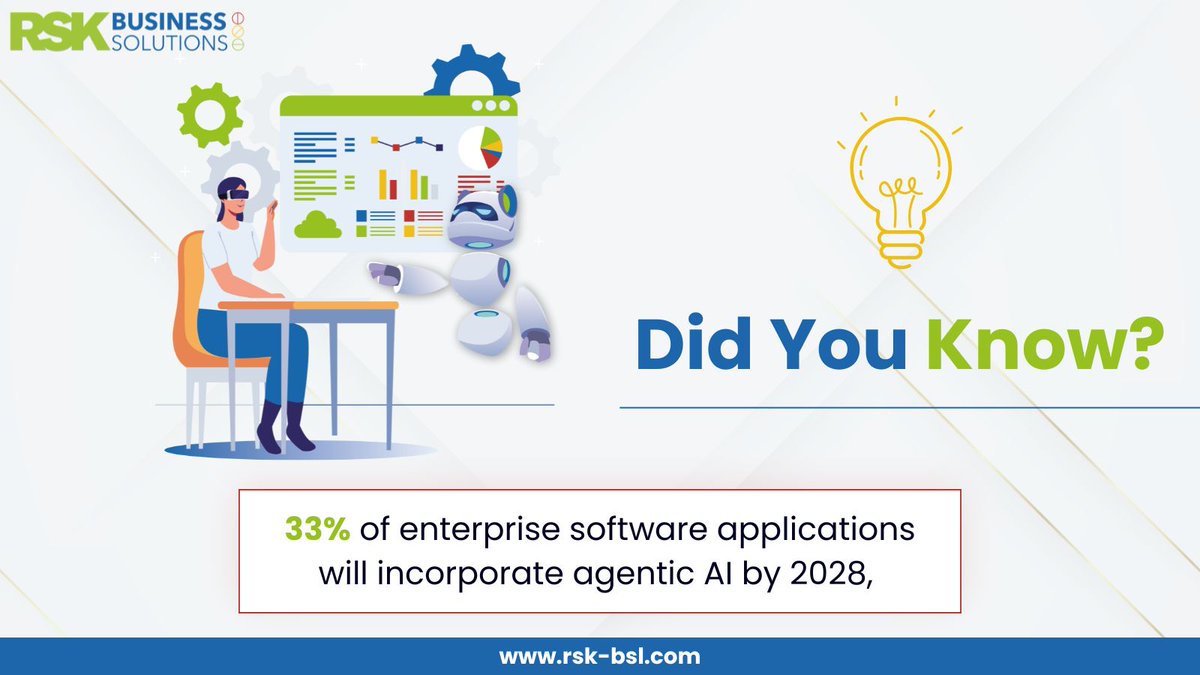 The agentic era is coming fast.

Did you know agentic AI will power 33% of enterprise apps by 2028, up from less than 1% in 2024.

The shift from automation to autonomy is already underway.

#AgenticAI #AIInnovation #NextGenAI