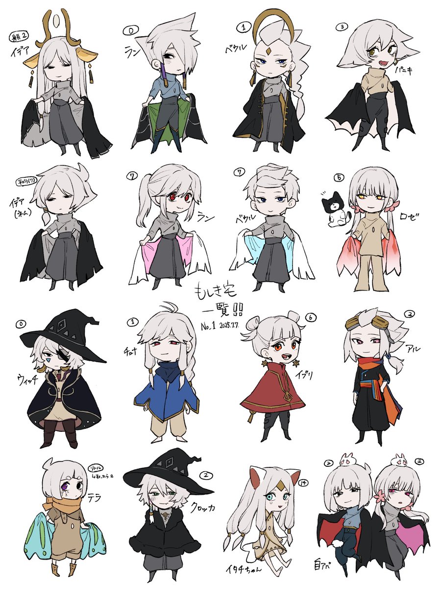 Mo_sky02's tweet image. できた…🥹数字は身長です
もう少しいるからNo.2も描かないといけない
#もちの三星 #おそらのいっか #くろいべ