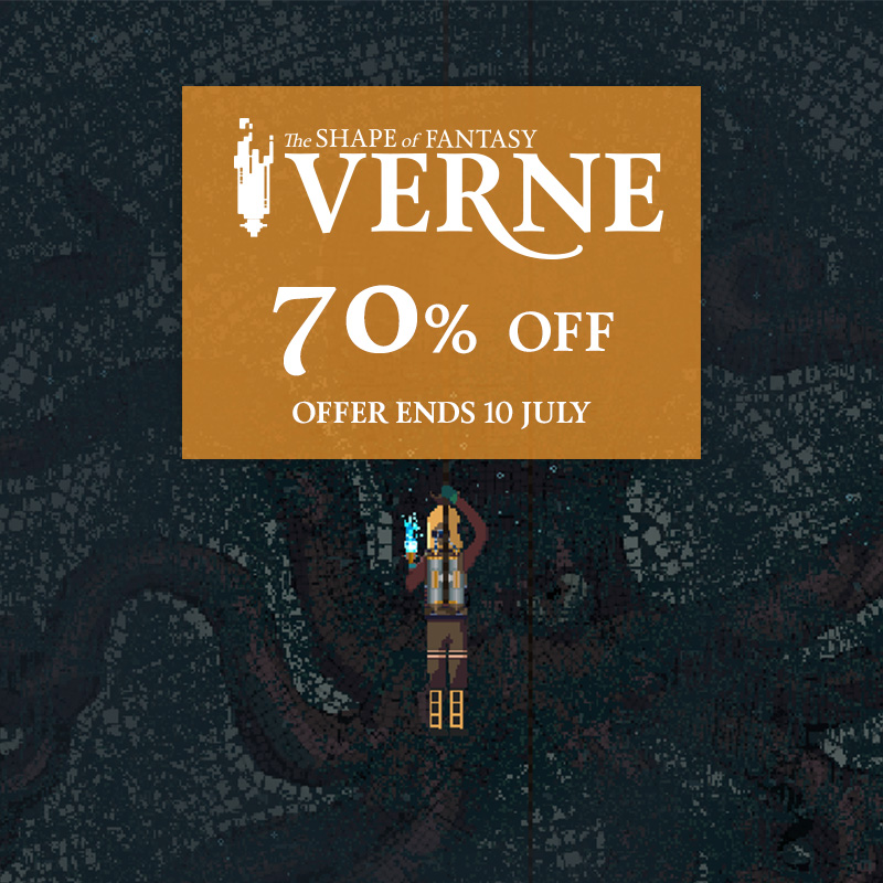Join the Nautilus resistance!

Verne: The Shape of Fantasy is 70% off on Steam until July 10th.