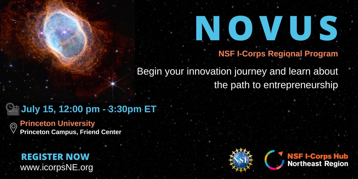 EPrinceton's tweet image. This @ICorpsNE_Hub workshop will help you think like a start-up and see if your research or innovation has the potential to effectively solve real-world problems. Deadline to register for the July 15 event is July 10: icorpsnortheasthub.org/events/2025/no…