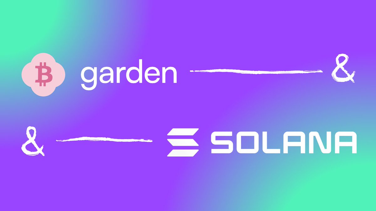 🪴 <a href="/garden_finance/">Garden 🌸</a> just added @Solana -  $BTC bridging now possible from 10+ networks.

Brings native Bitcoin liquidity into Solana’s high-speed ecosystem.

Sets the stage for broader BTC utility across DeFi.

Will this spark a wave of BTC-powered activity?