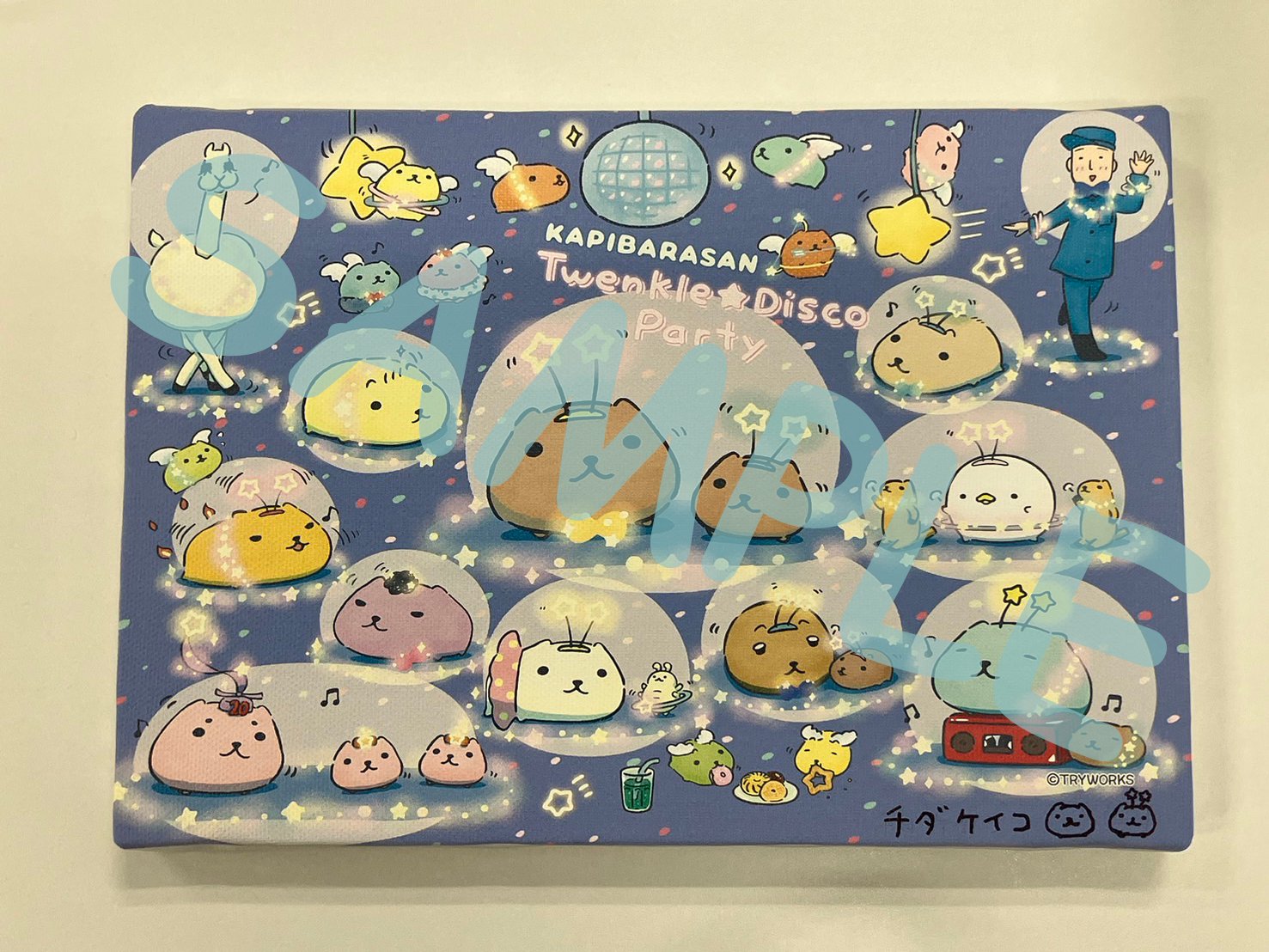 カピバラさん　ウォールキャンバス　チダケイコ　直筆サイン入り　20th カピバラさん【公式】 on X: 