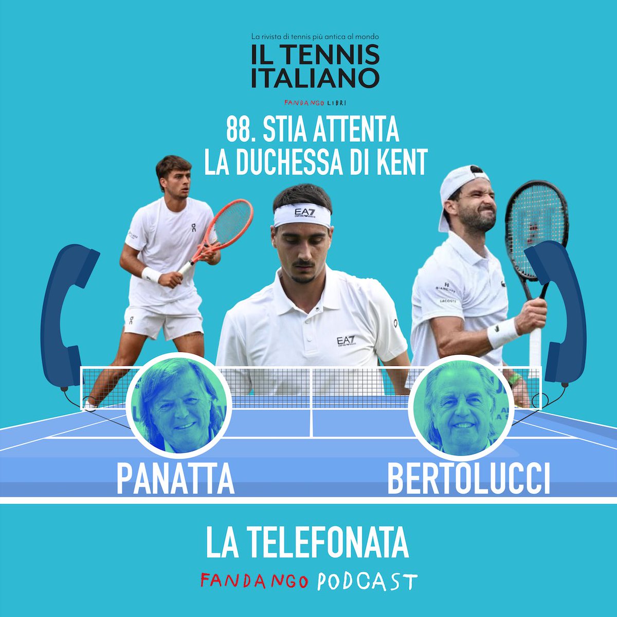 🎾 Adriano Panatta e Paolo Bertolucci commentano l'ultima giornata di ottavi di finale a Wimbledon. 🎧 open.spotify.com/episode/1rm2iu… #latelefonata #podcast