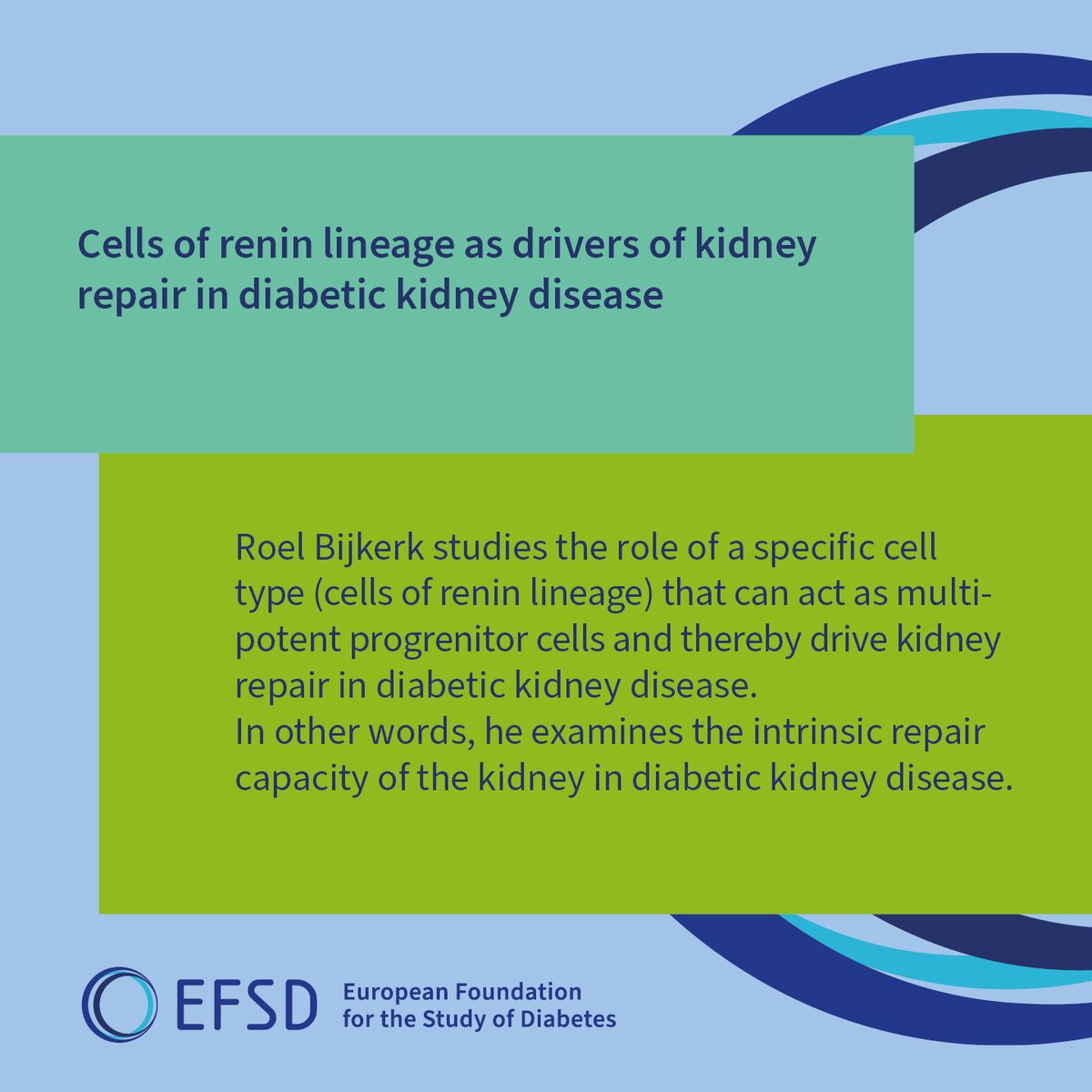 EASDnews's tweet image. 🤝Meet @roelbijkerk, 2023 #EFSD / @novonordiskfond Future Leaders awardee, from Leiden University Medical Center.
His #DiabetesResearch focuses on the intrinsic repair capacity of the kidney in #DKD.
🔗onlinelibrary.wiley.com/doi/10.1111/ap…
Get your research funded: europeandiabetesfoundation.org
